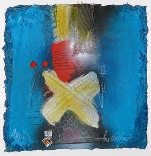 Theo Koster - Zeefdruk en collage, Zonder titel - Ingelijst kopen? Bied vanaf 20!