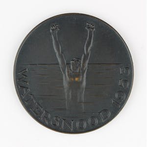 Oswald Wenckebach - Bronzen penning: Watersnood, 1953 kopen? Bied vanaf 50!