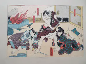 Toyokuni Utagawa II - Zwaardgevecht kaufen? Bieten Sie von 1!