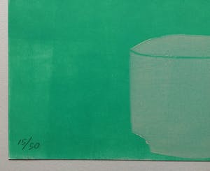 Klaas Gubbels - houtdruk met acryl ondergrond ‘ wit kopje’. kopen? Bied vanaf 275!