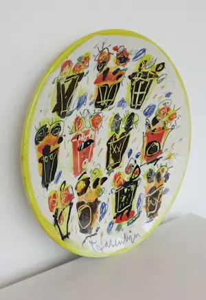Kees Salentijn - Handbeschilderd keramieken bord, Impressie kopen? Bied vanaf 100!