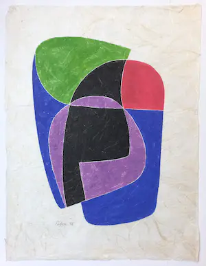 Geni Peter - Compositie (1958), gouache kopen? Bied vanaf 350!