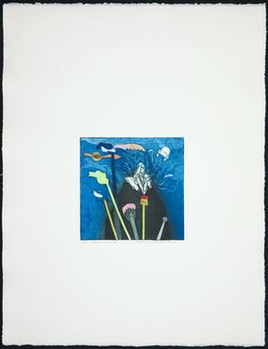 Michel van Overbeeke - Kleurenets met bladgoud, Aware away III kopen? Bied vanaf 1!