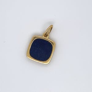 18kt gouden hanger+lapis lazuli, 1,91 grKetting wordt niet meeverkocht. kopen? Bied vanaf 80!