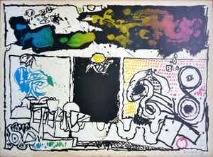 Pierre Alechinsky - Découverte de l'acide (Acte 1) - 1968 verkocht voor € 615!