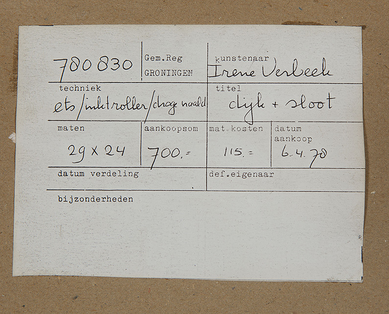 Irene Verbeek - Dijk + Sloot - 1978 - Kleurenets - gesigneerd - oplage 4/4 ex. - BKR Groningen kopen? Bied vanaf 10!