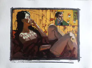 Nico Vrielink - LES MISERABLES (SELFPORTRAIT GAUGUIN) / KLEURZEEFDRUK / 39x55cm / SIG kopen? Bied vanaf 60!