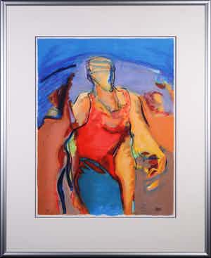 Arthur Bernard - Zeefdruk, African Queen - Ingelijst verkocht voor € 35!