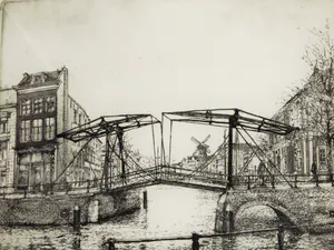 Jan van Rijsewijk - Grafiek - Stadsgezicht kopen? Bied vanaf 50!