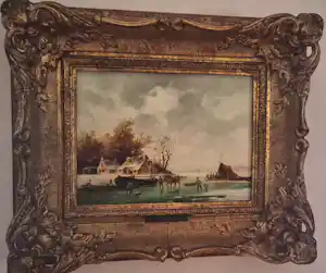 Buy Johannes Antonius Pietersen - Winterlandschap met schaatsenrijders? Bid from 175!