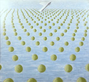 Simon Theewis - Acryl op paneel, DurropofferonderI - Ingelijst kopen? Bied vanaf 35!