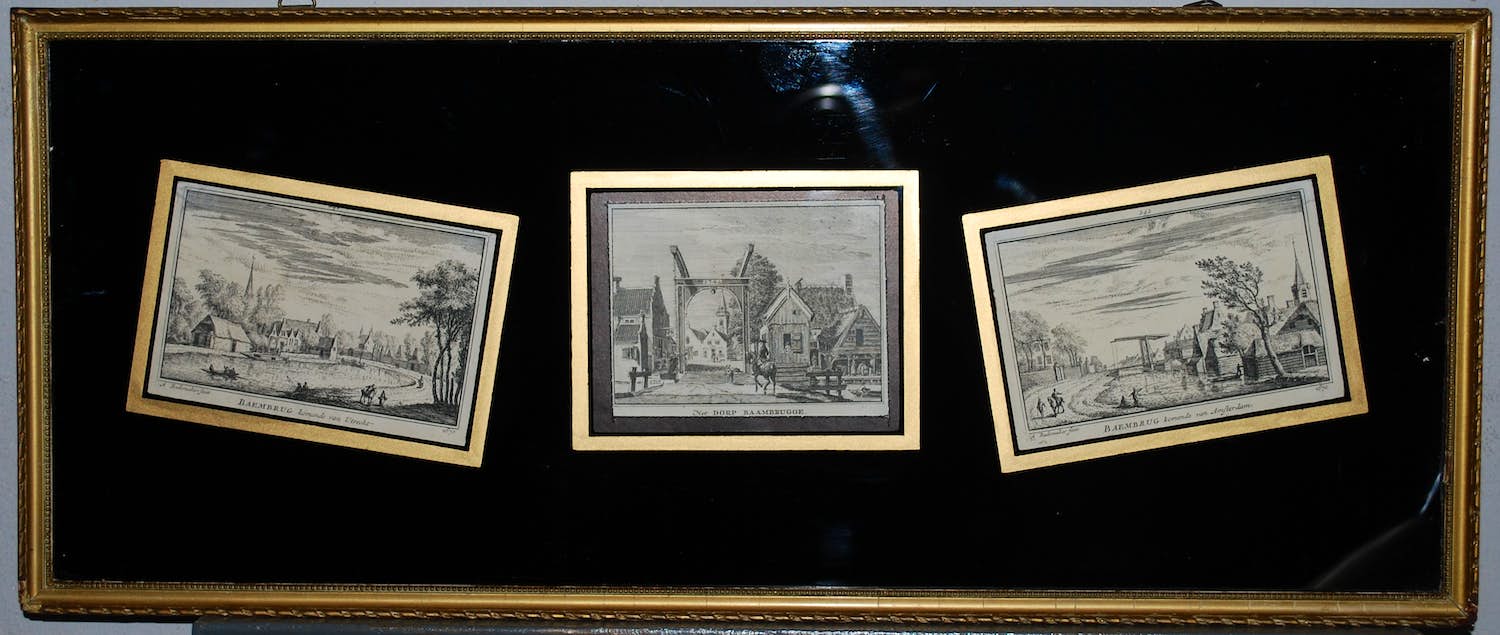 Abraham Rademaker - 3 etsen - Baambrugge verkocht voor € 35!