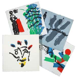 Jef Diederen - Luxe uitgave met drie losse hout- en linosnedes en tekst van o.a. Lucebert verkocht voor € 100!