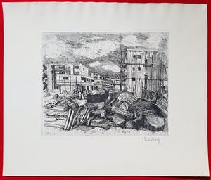 Henk Huig - Nieuwbouw 1957, ets kopen? Bied vanaf 40!