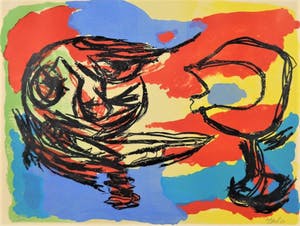 Karel Appel - HEADS IN COLORFUL LANDSCAPE, 1965 kopen? Bied vanaf 795!