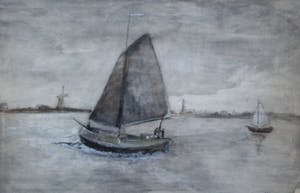 Peter Nagel - Aquarel - 1972 kopen? Bied vanaf 45!
