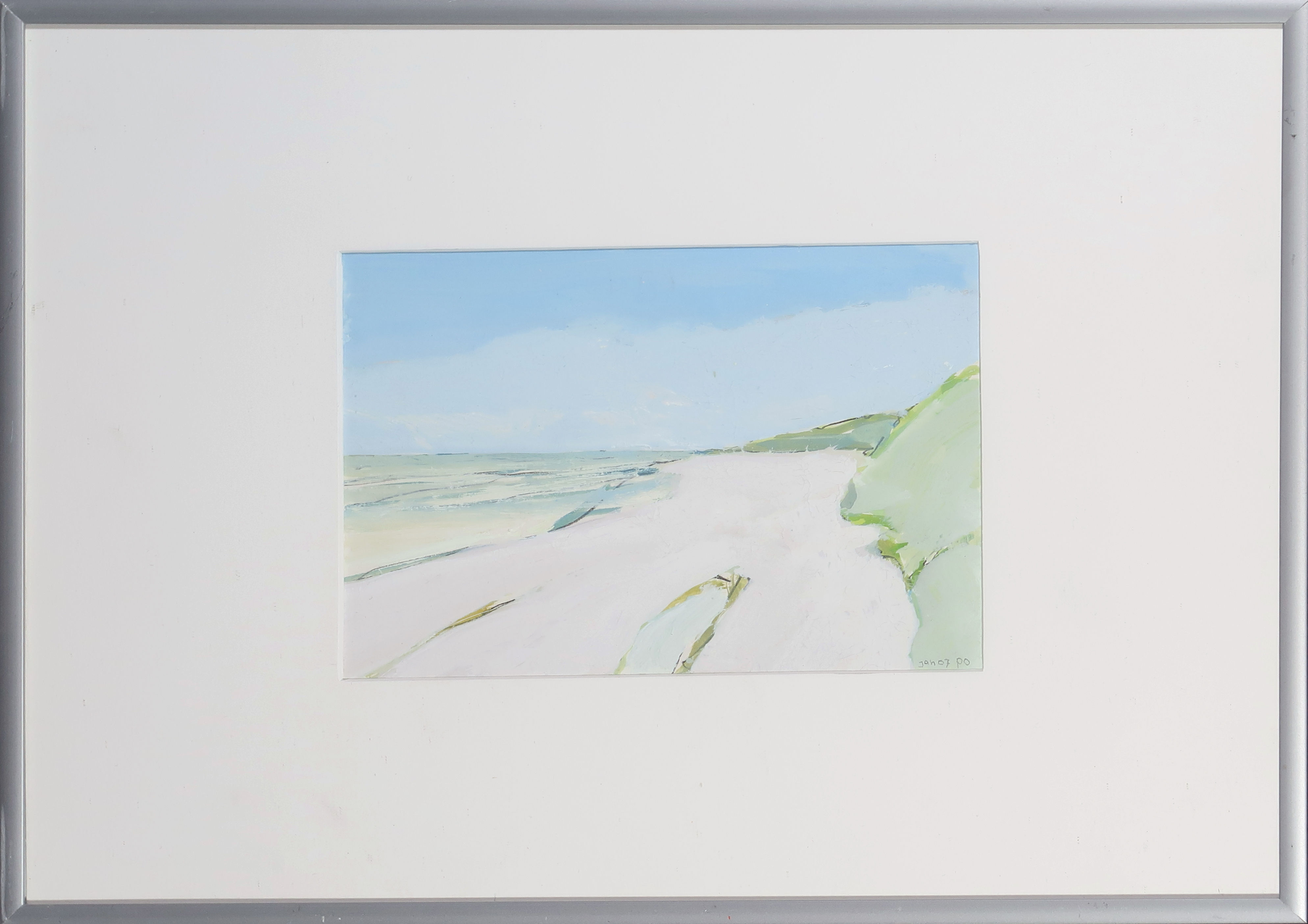 Paul Overhaus - Olieverf op papier, Duin landschap - Ingelijst kopen? Bied vanaf 60!