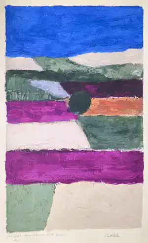 Bernard Cathelin - champs de lavende dans la Drôme verkauft für € 85!