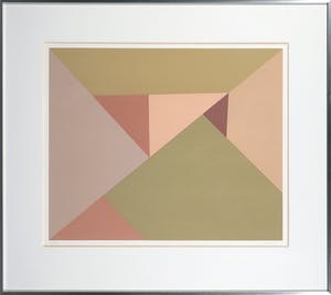 André Heurtaux - Zeefdruk, Geometrisch abstracte compositie - Ingelijst kopen? Bied vanaf 50!