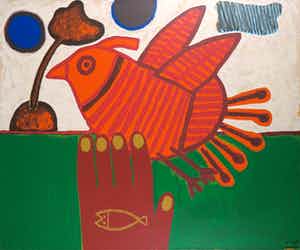 Corneille - Zeefdruk op doek (op spieraam), Zonder titel verkocht voor € 1!