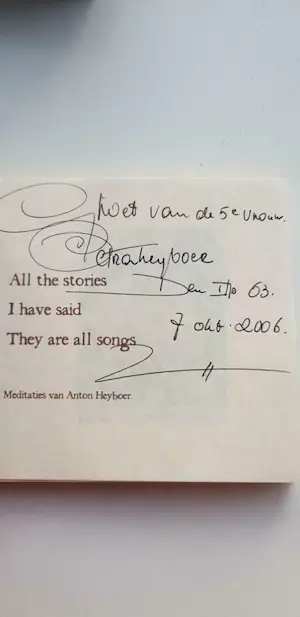 Anton Heyboer - Handgebonden boekje met meditaties in Engels en Nederlands van Anton Heyboer. kopen? Bied vanaf 120!