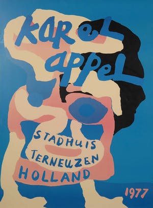 Karel Appel - Affiche, Stadhuis Terneuzen Holland - Ingelijst kopen? Bied vanaf 1!