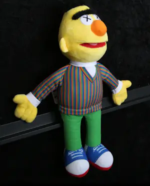 Buy KAWS - Sesame Street, Plush Toy Bert Limited edition 2018.? Bid from 50!