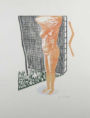 Roger Raveel - Houtsnede, Naakt - Ingelijst kopen? Bied vanaf 400!