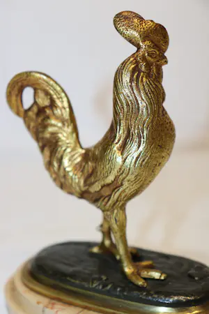 Niet of onleesbaar gesigneerd - fosfor brons haan kopen? Bied vanaf 1!