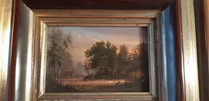 Andre Balyon - Gedetailleerd sfeervol olieverf boslandschapje kopen? Bied vanaf 90!