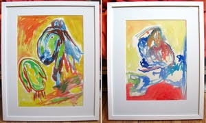 Finn Pedersen - 2 Aquarel werken - Handgesigneerd kopen? Bied vanaf 295!