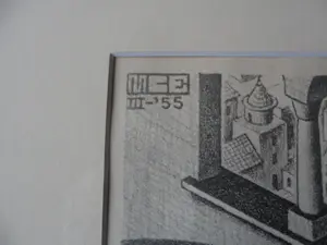 M.C. Escher - Litho, Convex en Concaaf kopen? Bied vanaf 70!