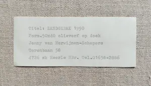 Jenny van Herwijnen - Zandgebak, olieverf op doek (netjes ingelijst) kopen? Bied vanaf 150!