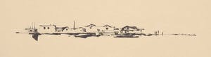 Melle Oldeboerrigter - Inkttekening op papier, z.t. Landschap kopen? Bied vanaf 80!
