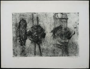 Jan Montyn - Ets, Drie tekens voor 1962 kopen? Bied vanaf 1!