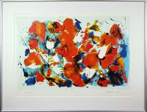 Nic Jonk - Litho, Zonder titel - Ingelijst verkocht voor € 100!