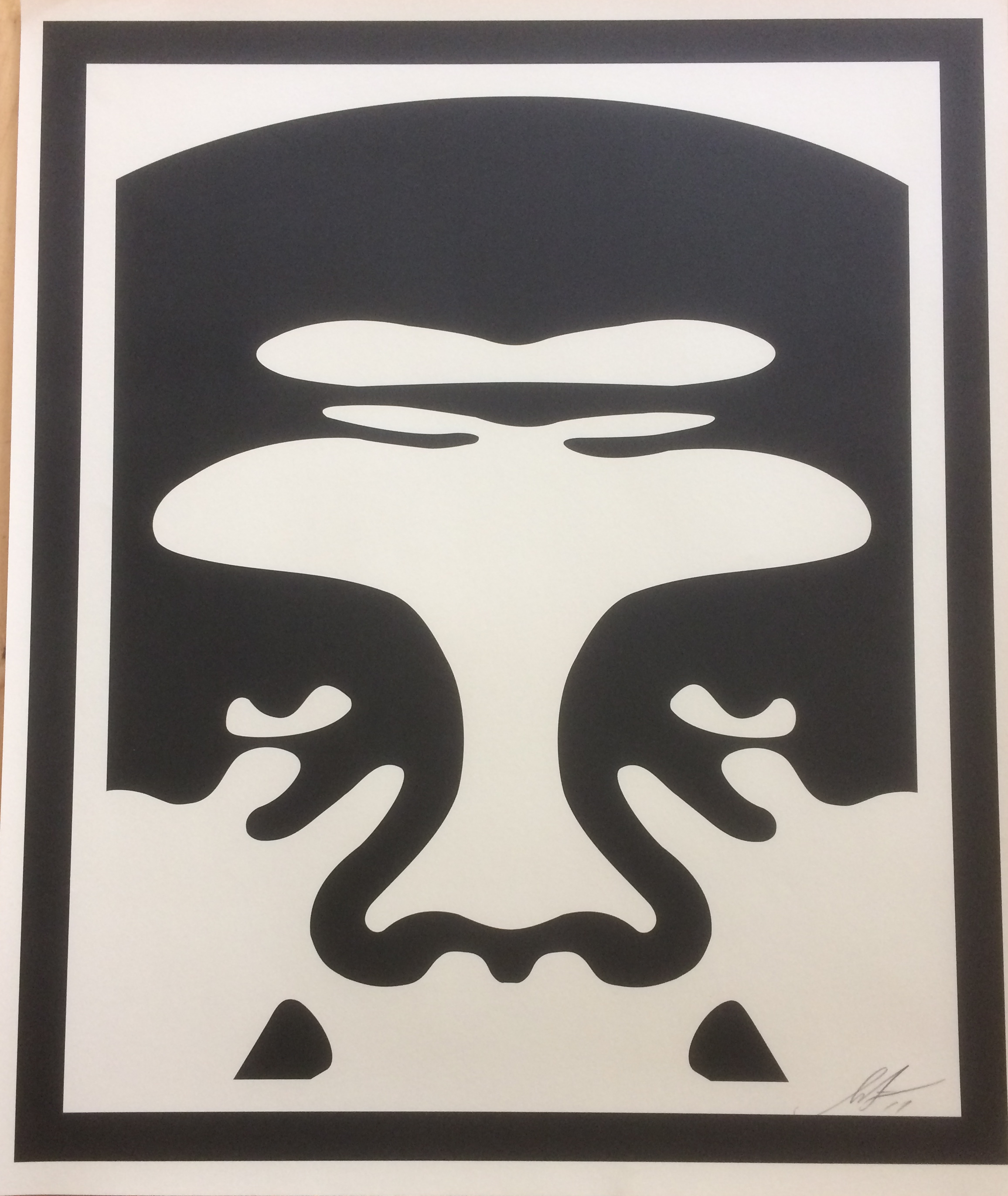 Shepard Fairey - Obey - Three faces - cream kopen? Bied vanaf 85!
