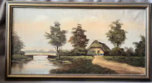 Cornelis Cox - Landschap met boerderij kaufen? Bieten Sie von 30!