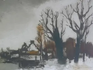 Roger Hebbelinck - Een winters landschap (gesigneerd door Saverys en Roger Hebbelinck) kopen? Bied vanaf 195!
