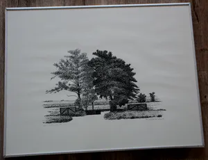 Sees Vlag - Ingelijste zeefdruk: "Krimpenerwaard" - 1980 kopen? Bied vanaf 85!