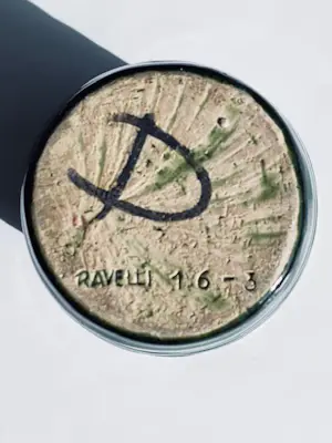 Potterie Ravelli - groene ribbelvaas met craquelé kopen? Bied vanaf 35!