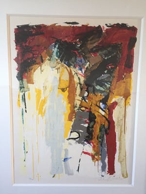 Richard Smeets - Abstracte compositie, zeefdruk (prachtig ingelijst, groot!) Grafiek Handgesignee kopen? Bied vanaf 200!