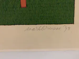 Mark Brusse - Zeefdruk - Ladder kopen? Bied vanaf 50!