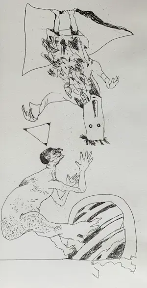 Buy Lucebert - handgesigneerde ets | 'Derde gezicht | 1974 (INGELIJST)? Bid from 300!