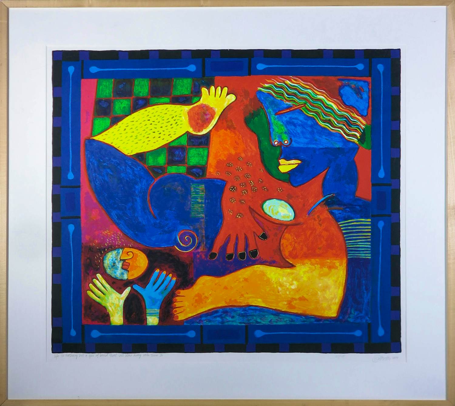 Clemens Briels - Zeefdruk op papier, Life is nothing but.. II - Ingelijst (Zeer groot) kopen? Bied vanaf 150!