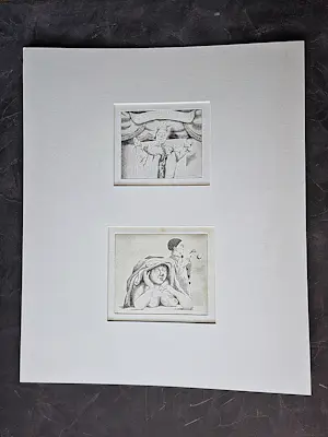 Herman Berserik - In zeer kleine oplage gemaakte DUBBELE Ets - 1976 - potloodgesigneerd kopen? Bied vanaf 29!