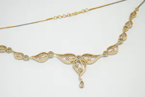 45 - Schitterend 18Kt bi-color goud & diamanten halssieraad totaal 4ct briljant! kopen? Bied vanaf 2200!