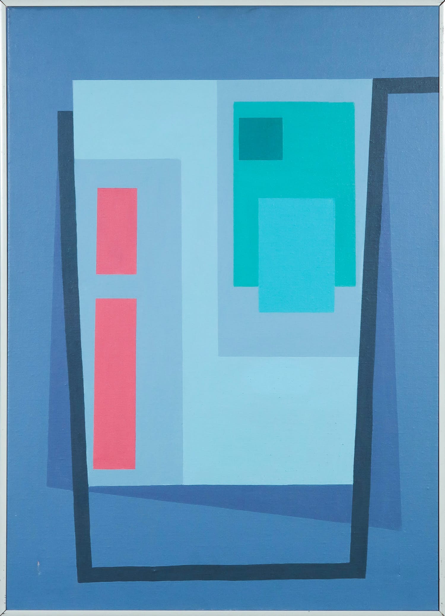 Eefje Bettman - Acryl op doek, Abstract-geometrische voorstelling - Ingelijst kopen? Bied vanaf 50!