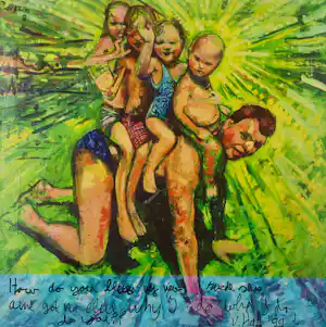 AcheterJurriaan van Hall - Giclée op doek, 'How do you like my new suede shoe (...)'? Enchérissez de 50!