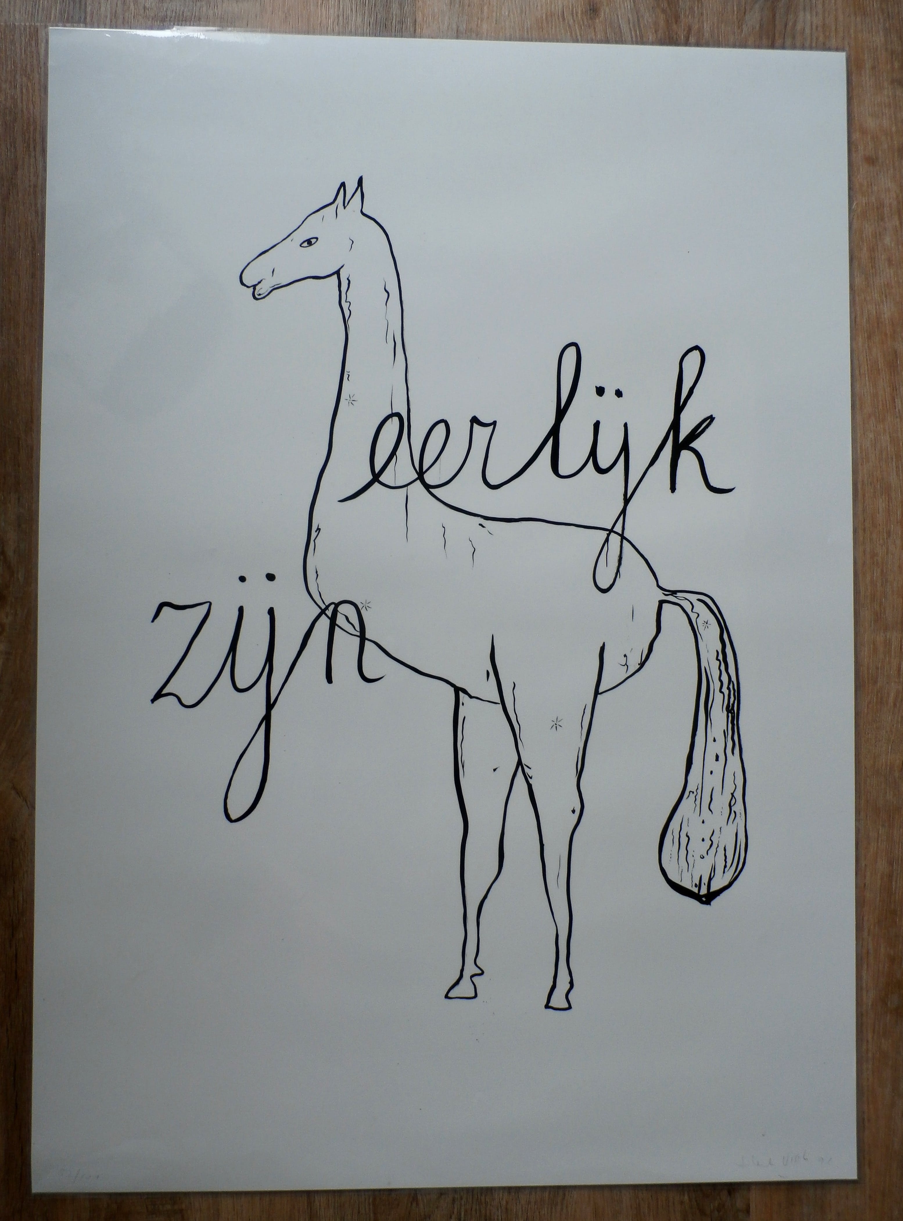 Henk Visch - geplastificeerde litho - Eerlijk zijn  kopen? Bied vanaf 125!